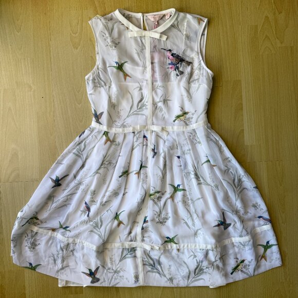 NWT Ted Baker Aleksa Fortune Embroidered Dress Size 3 (Large) - Picture 4 of 9